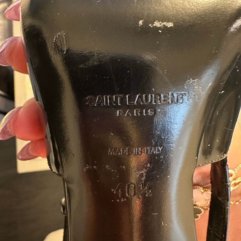 Saint Laurent “Lee” slingback buckle leather pumps Size 40.5 - Picture 7 of 9